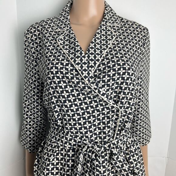 Top Shop Retro Geometric Print Belted Wrap Mini Dress - Picture 4 of 12